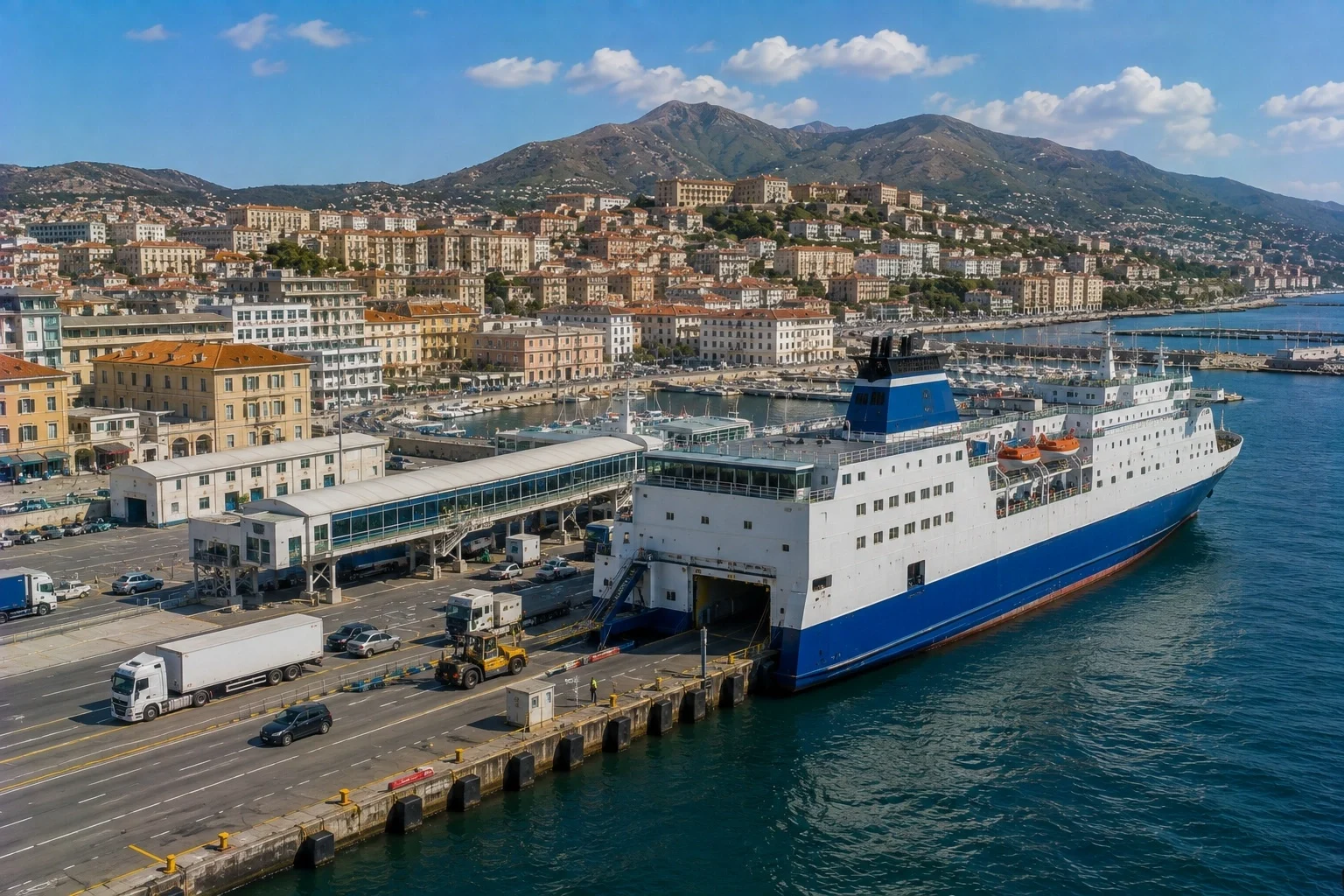 Bastia matkustajalauttasatama in northern Corsica