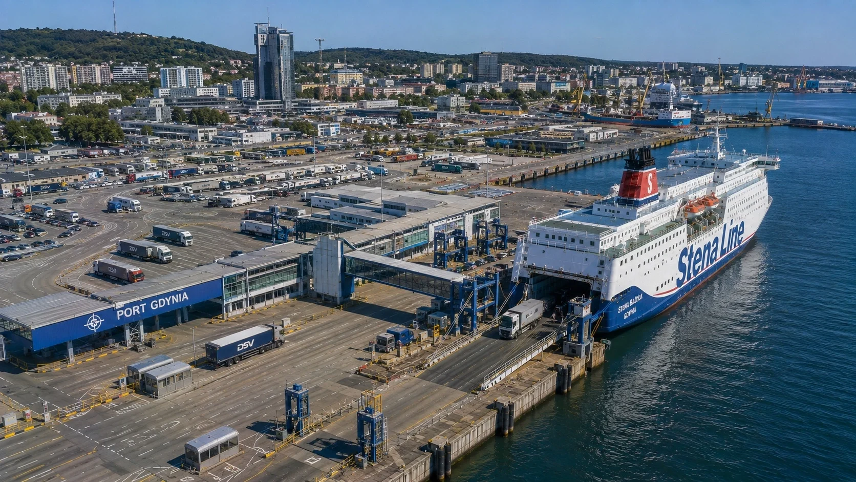 Stena Line matkustajalauttaterminaali at Gdynia, Puola