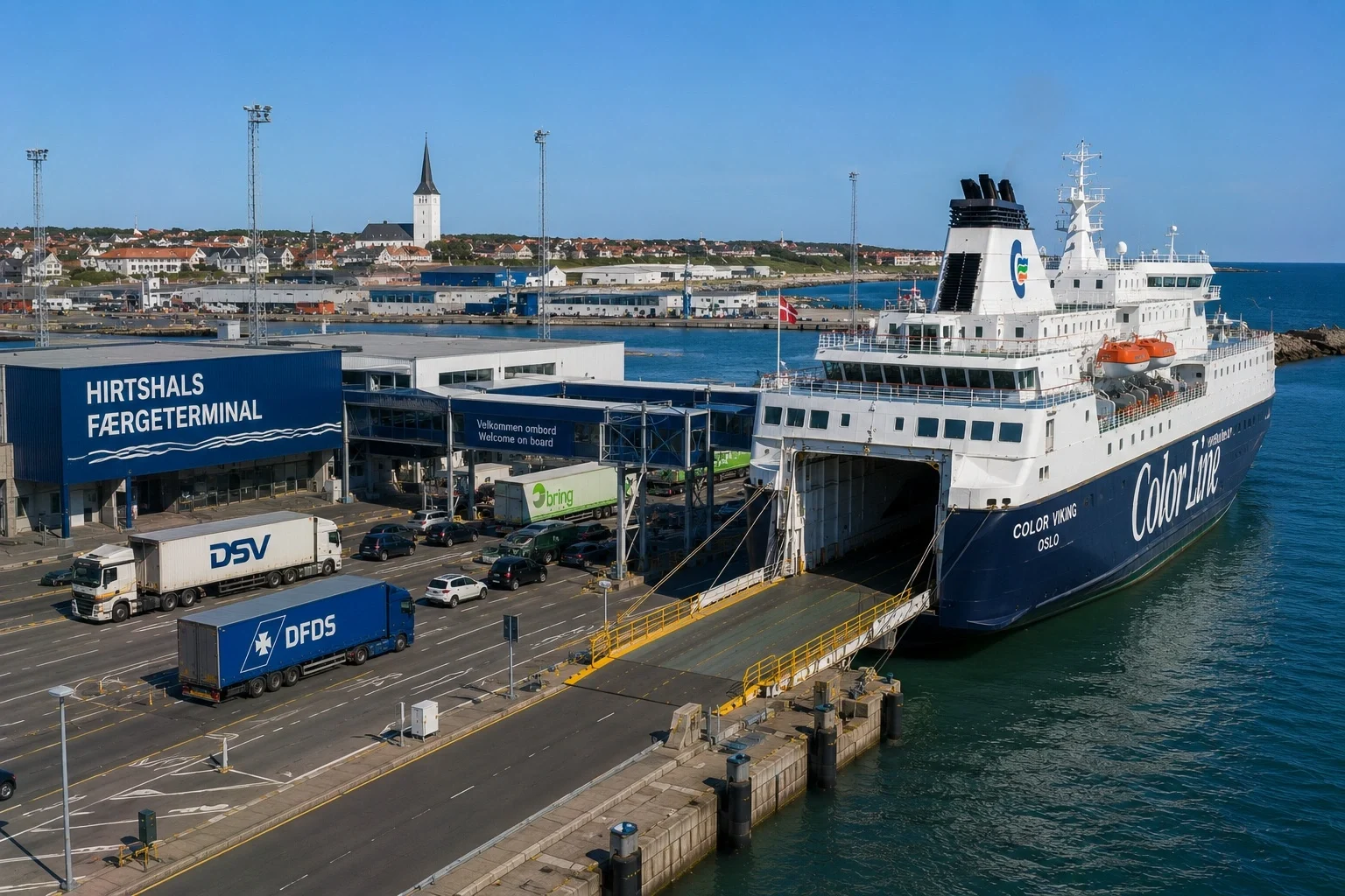 Hirtshals lauttasatama ja lauttaterminaalin alue